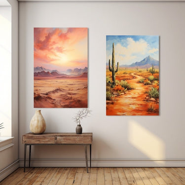 Sunset Cactus Painting